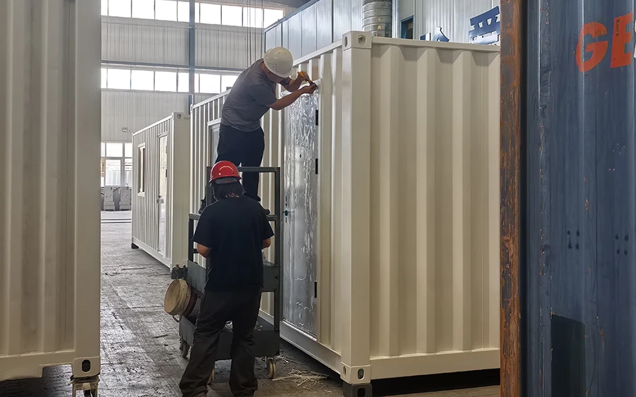 What steps are involved in producing a single container?