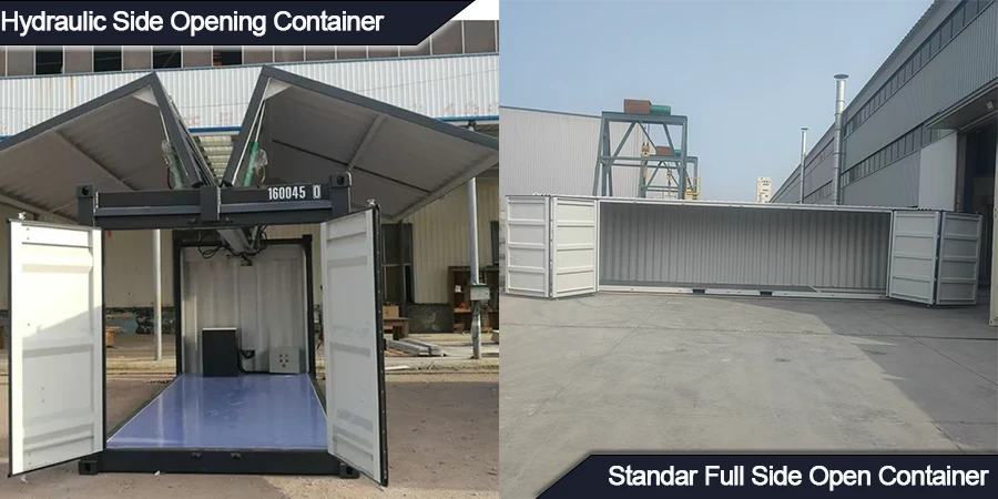 Hydraulic Side Opening Container vs Standard Full Side Open Container